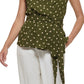 Tommy Hilfiger Women's Sleeveless V Neck Blouse Green Size X Large