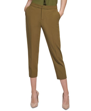 Tommy Hilfiger Women's Sloane Cropped Ankle Pants Green Size 8