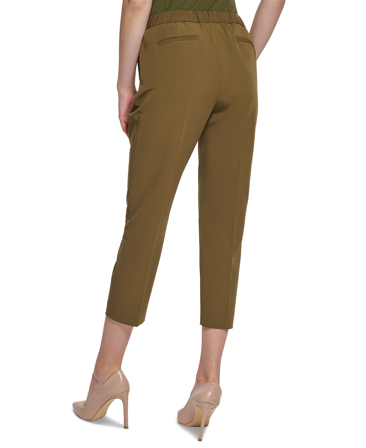 Tommy Hilfiger Women's Sloane Cropped Ankle Pants Green Size 8