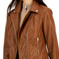 Tommy Hilfiger Women's Faux Leather Moto Jacket Brown Size X Large