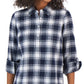 Tommy Hilfiger Women's Patch Pocket 5 Button Top Blue Size Small