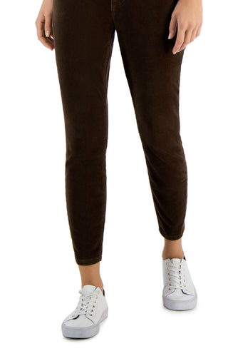 Tommy Hilfiger Women's Corduroy Skinny Ankle Pants Brown Size 14