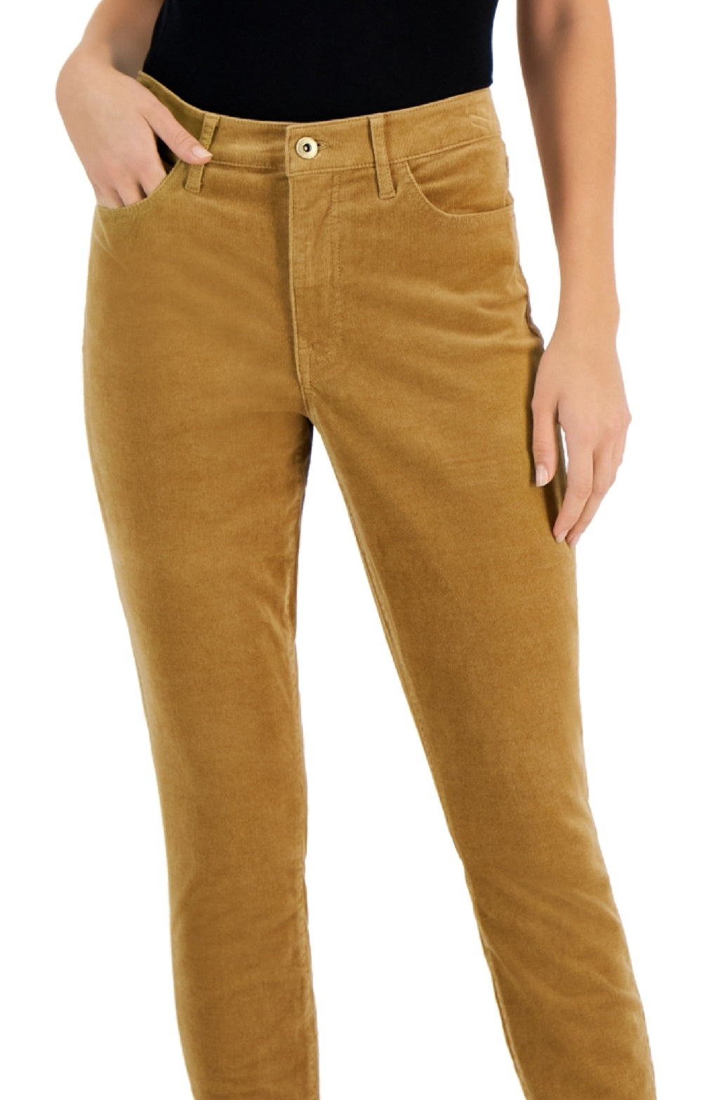 Tommy Hilfiger Women's Corduroy Skinny Ankle Pants Brown Size 12