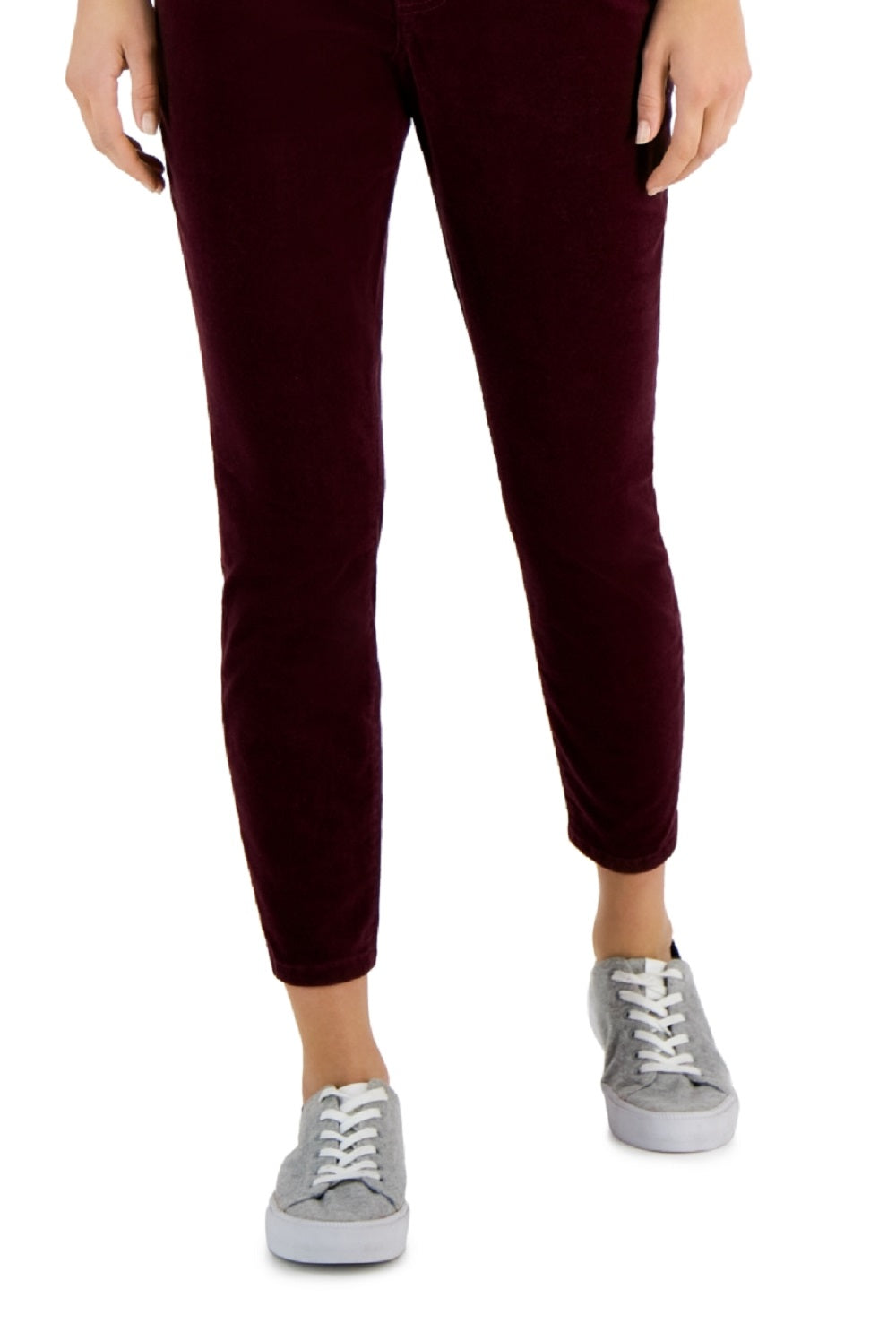 Tommy Hilfiger Women's Corduroy Skinny Ankle Pants Red