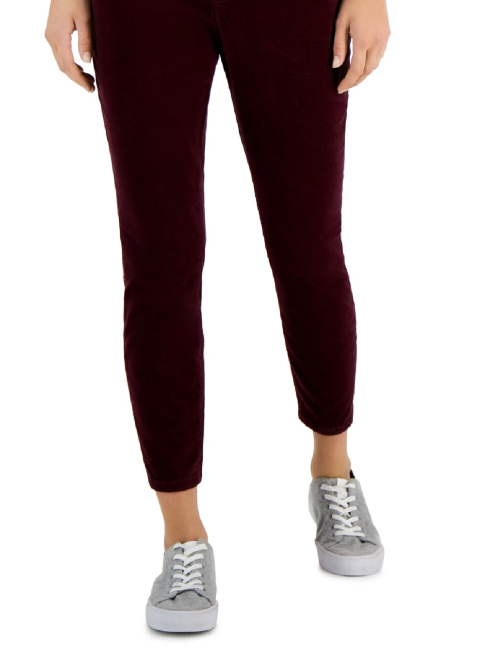 Tommy Hilfiger Women's Corduroy Skinny Ankle Pants Red