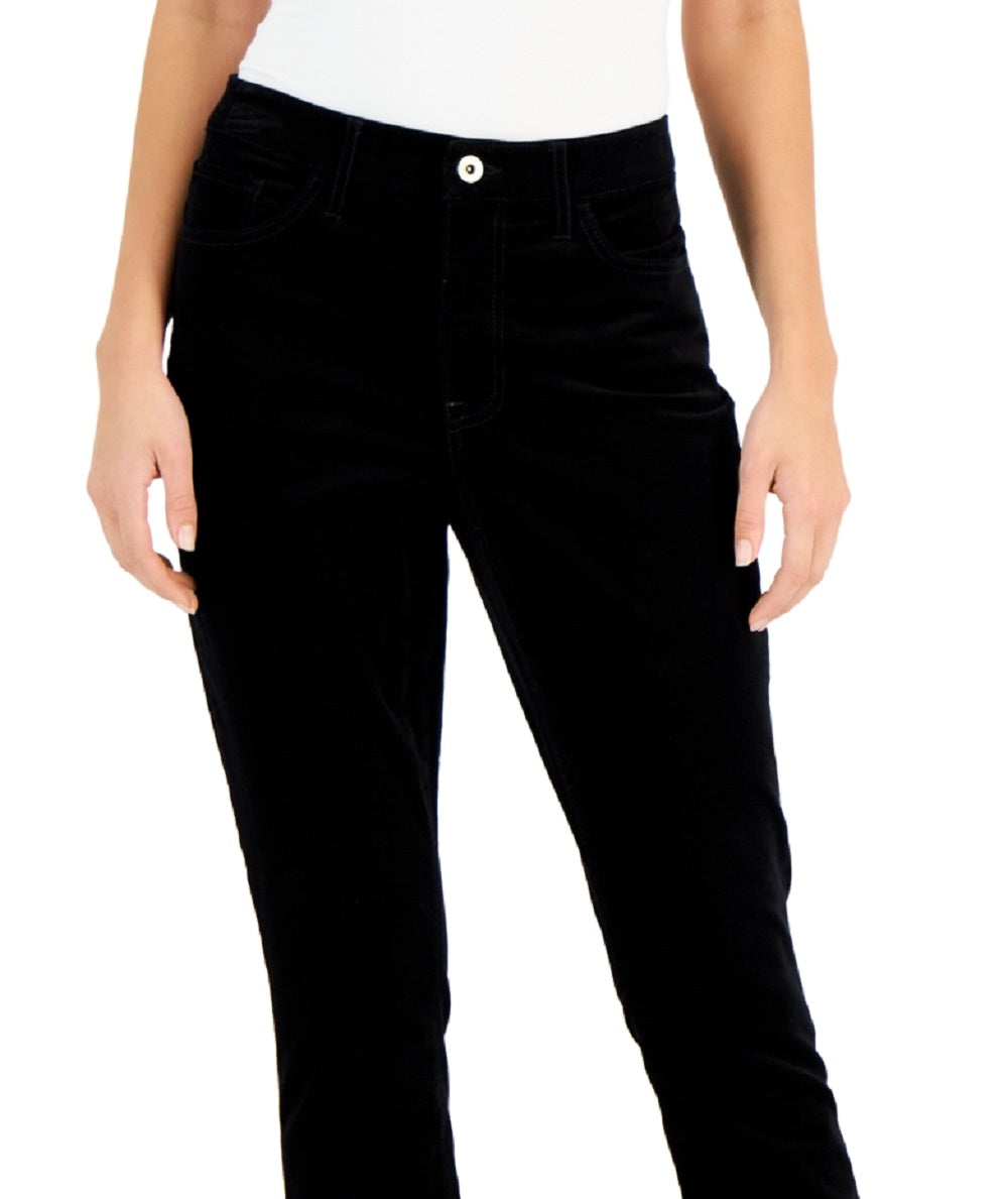 Tommy Hilfiger Women's Corduroy Skinny Ankle Pants Black Size 10