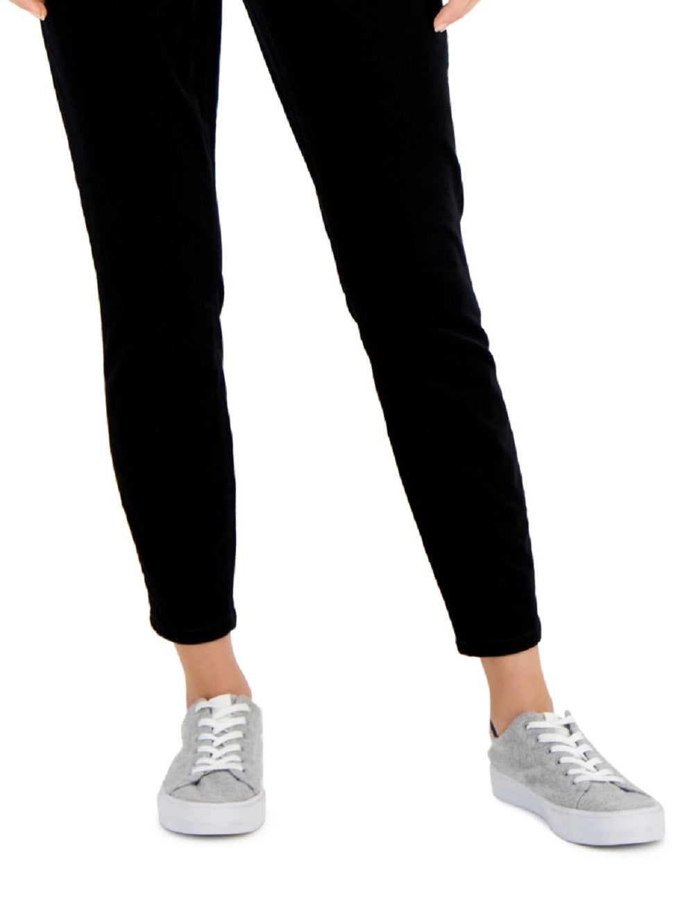 Tommy Hilfiger Women's Corduroy Skinny Ankle Pants Black Size 10