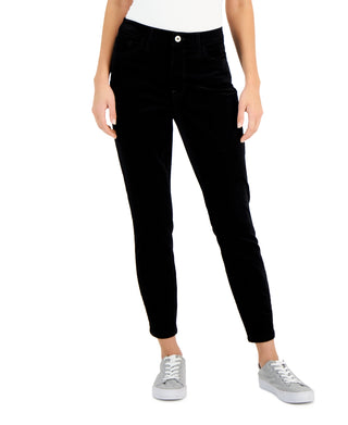 Tommy Hilfiger Women's Corduroy Skinny Ankle Pants Black Size 10