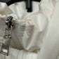Tommy Hilfiger Women's Belted Faux Fur Trim Hooded Puffer Coat White Size Medium