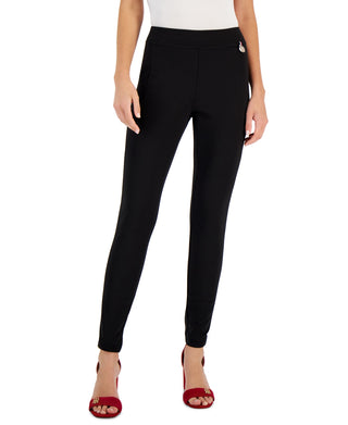 Tommy Hilfiger Women's Th Flex Light Weight Ponte Pants Black Size Large