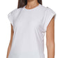 Tommy Hilfiger Women's Cap Sleeve Epaulet Top White Size X-Small