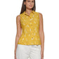Tommy Hilfiger Women's Floral Print Button FronT-Shirt Yellow Size Large