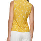 Tommy Hilfiger Women's Floral Print Button FronT-Shirt Yellow