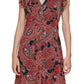Tommy Hilfiger Women's Paisley Flutter Sleeve Dress Red Size 14