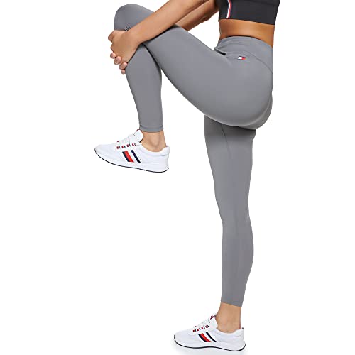 Tommy Hilfiger Women's High Waist Twist Front 7/8 Leggings Gray Size Medium
