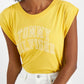 Tommy Hilfiger Women's Sleeveless Logo Muscle T-Shirt Yellow Size X-Large