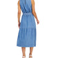 Tommy Hilfiger Women's Sleeveless Tiered Dress Blue Size Small