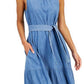 Tommy Hilfiger Women's Sleeveless Tiered Dress Blue Size Small