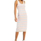 Tommy Hilfiger Women's Cotton Striped Sleeveless Dress Brown Size Small