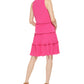 Tommy Hilfiger Women's Tiered Jersey Shift Dress Pink Size 16