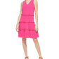 Tommy Hilfiger Women's Tiered Jersey Shift Dress Pink Size 16
