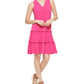 Tommy Hilfiger Women's Tiered Jersey Shift Dress Pink Size 14