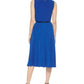 Tommy Hilfiger Women's Belted Pleated Midi Dress Blue Size 8