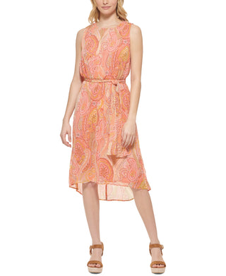 Tommy Hilfiger Women Paisley Print Dress in Casbah Color Size Adjustable
