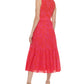 Tommy Hilfiger Women's Cotton Palm Print Midi Dress Pink Size 10