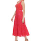 Tommy Hilfiger Women's Cotton Palm Print Midi Dress Pink Size 10