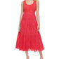 Tommy Hilfiger Women's Cotton Palm Print Midi Dress Pink Size 10