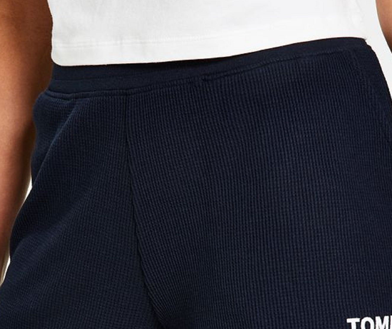 Tommy Jeans Women's Waffle Knit Shorts Blue Size Medium