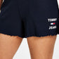 Tommy Jeans Women's Waffle Knit Shorts Blue Size Medium