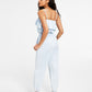Tommy Jeans Women's Ruffled Jumpsuit Blue Size X-Large