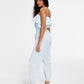 Tommy Jeans Women's Ruffled Jumpsuit Blue Size X-Large