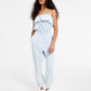 Tommy Jeans Women's Ruffled Jumpsuit Blue Size X-Large