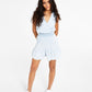 Tommy Jeans Women's Smocked Waist Romper Blue Size X-Large