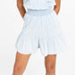Tommy Jeans Women's Smocked Waist Romper Blue Size X-Large