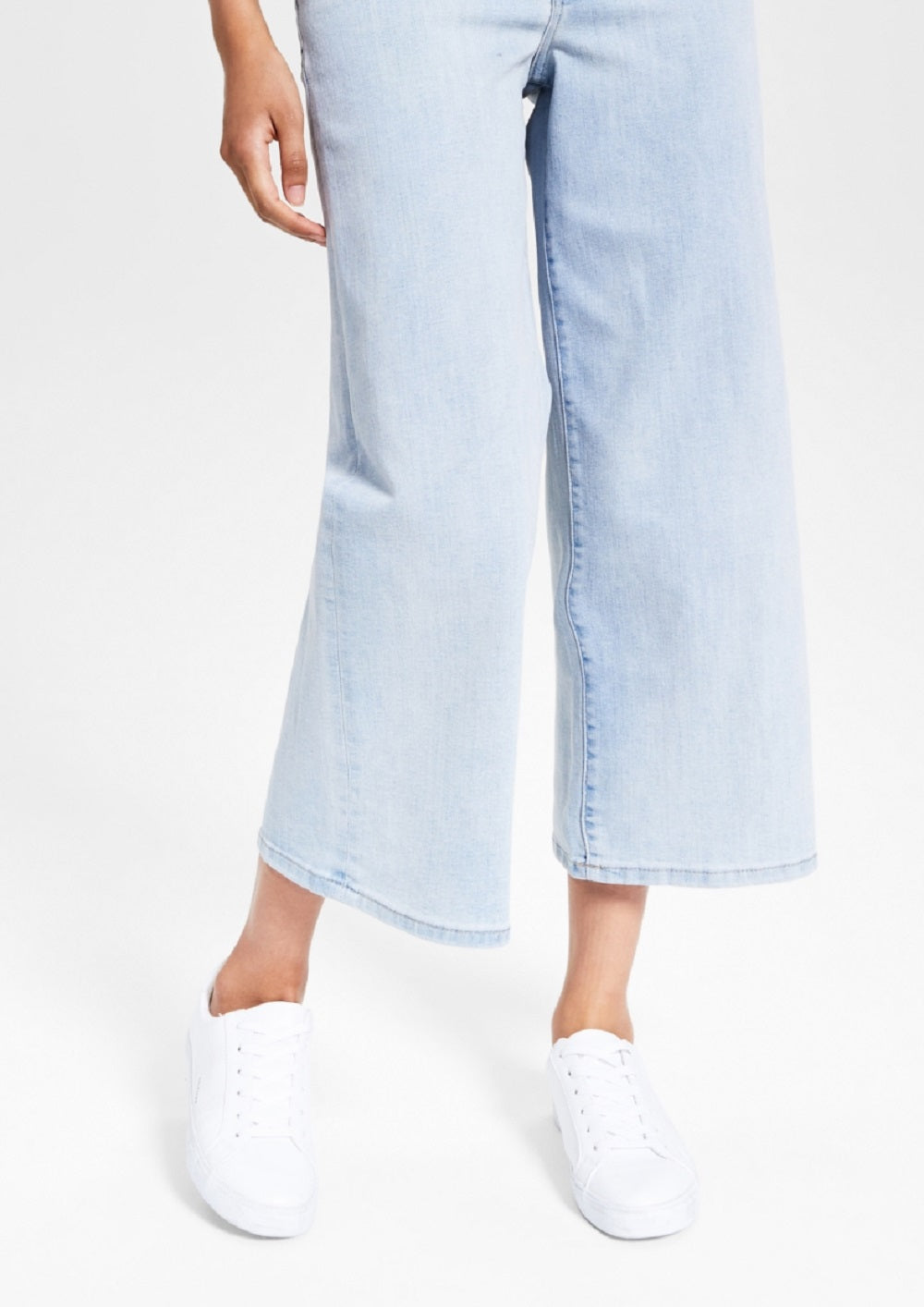 Tommy Jeans Women's High Rise Cropped Wide Leg Jeans Blue