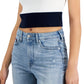 Tommy Jeans Women's Cotton Cropped Colorblocked Sweater Tank Top White Size Large