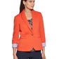 Tommy Hilfiger Women's Roll-Tab Piquba Blazer Orange Size 16