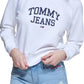 Tommy Jeans Women's Cropped Logo Sweatshirt White Size Large
