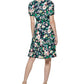Tommy Hilfiger Women's Floral Print Fit & Flare Dress Blue Size 6Petite