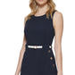 Tommy Hilfiger Women's Belted Sheath Dress Blue Size 8Petite