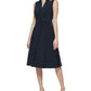 Tommy Hilfiger Women's Twist Front Midi Dress Blue Size 14
