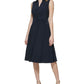 Tommy Hilfiger Women's Twist Front Midi Dress Blue Size 6