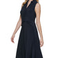 Tommy Hilfiger Women's Twist Front Midi Dress Blue Size 6