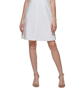 Tommy Hilfiger Women's Square Neck Fit & Flare Dress White Size 4