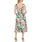 Tommy Hilfiger Women's Isla Floral Smocked Midi Dress White Size 8
