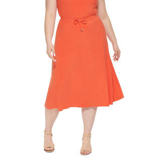 Tommy Hilfiger Women's Halter Fit & Flare Dress Orange Size 4